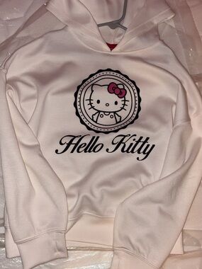 Hello Kitty Light Pink Crewneck Sweatshirt with Graphic Logo